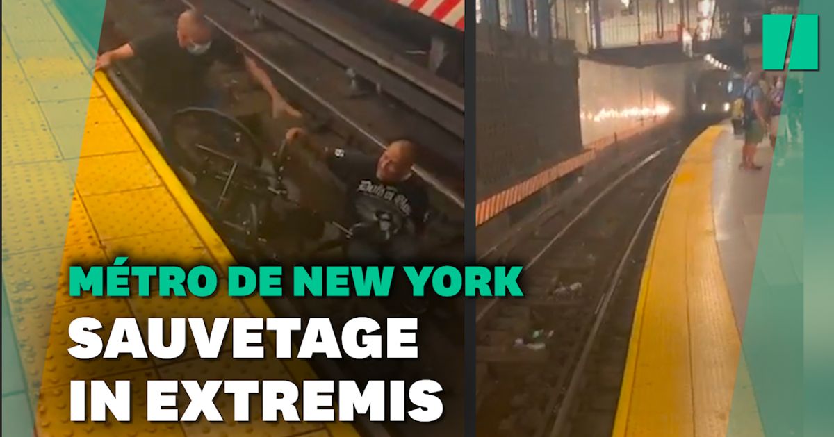 In the New York subway, in extremis rescue of a man in a wheelchair