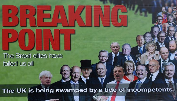 Led By Donkeys worked with other anti-Brexit group on this poster which was a take on Farage's famous Leave campaign