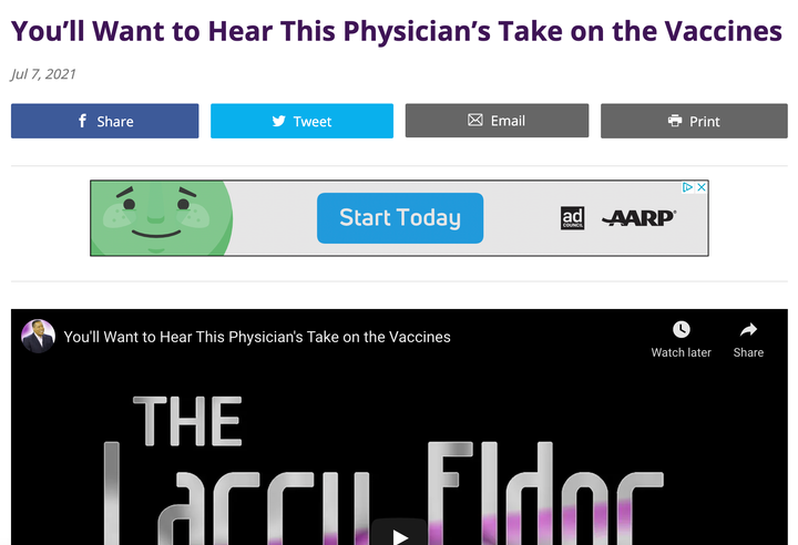 California GOP gubernatorial front-runner Larry Elder's website promotes a vaccine skeptic.