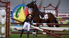 German Coach Disqualified After Hitting Horse At Tokyo Olympics German Coach Disqualified After Hitting Horse At Tokyo Olympics