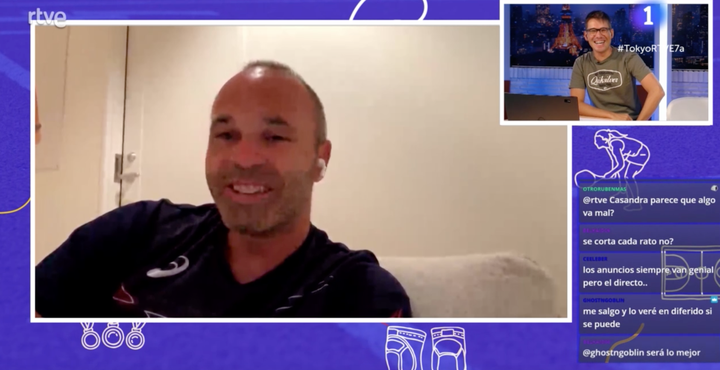 Entrevista a Iniesta en TVE a través de Twitch.