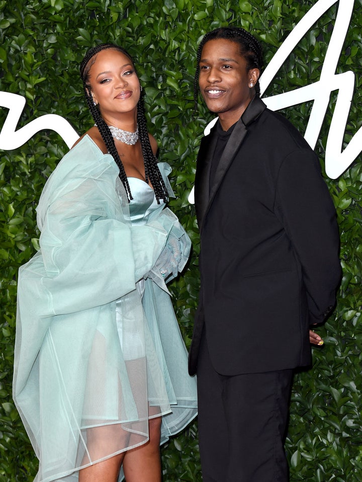 Rihanna and A $ AP Rocky at the Fashion Awards 2019 at the Royal Albert Hall in London.  Forbes believes Rihanna is now worth $