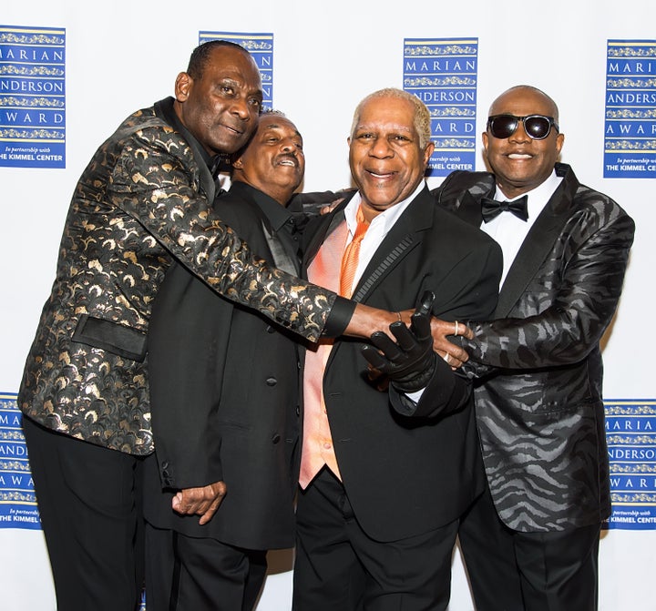 Kool & The Gang stars George Brown, Robert "Kool" Bell, Dennis Thomas and Ronald Bell in 2019