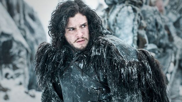 Kit in character as Jon Snow in Game Of