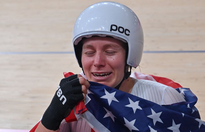 Jennifer Valente won the only U.S. cycling gold on the final day of cycling at the Olympics.