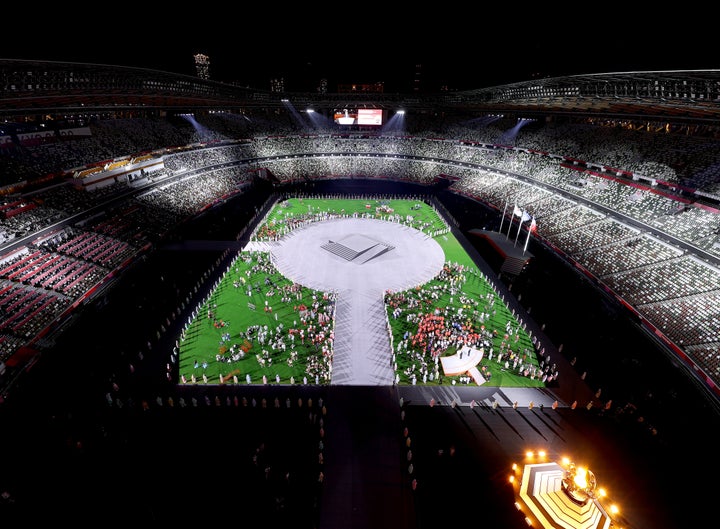 A general view during the closing ceremony at Olympic Stadium.