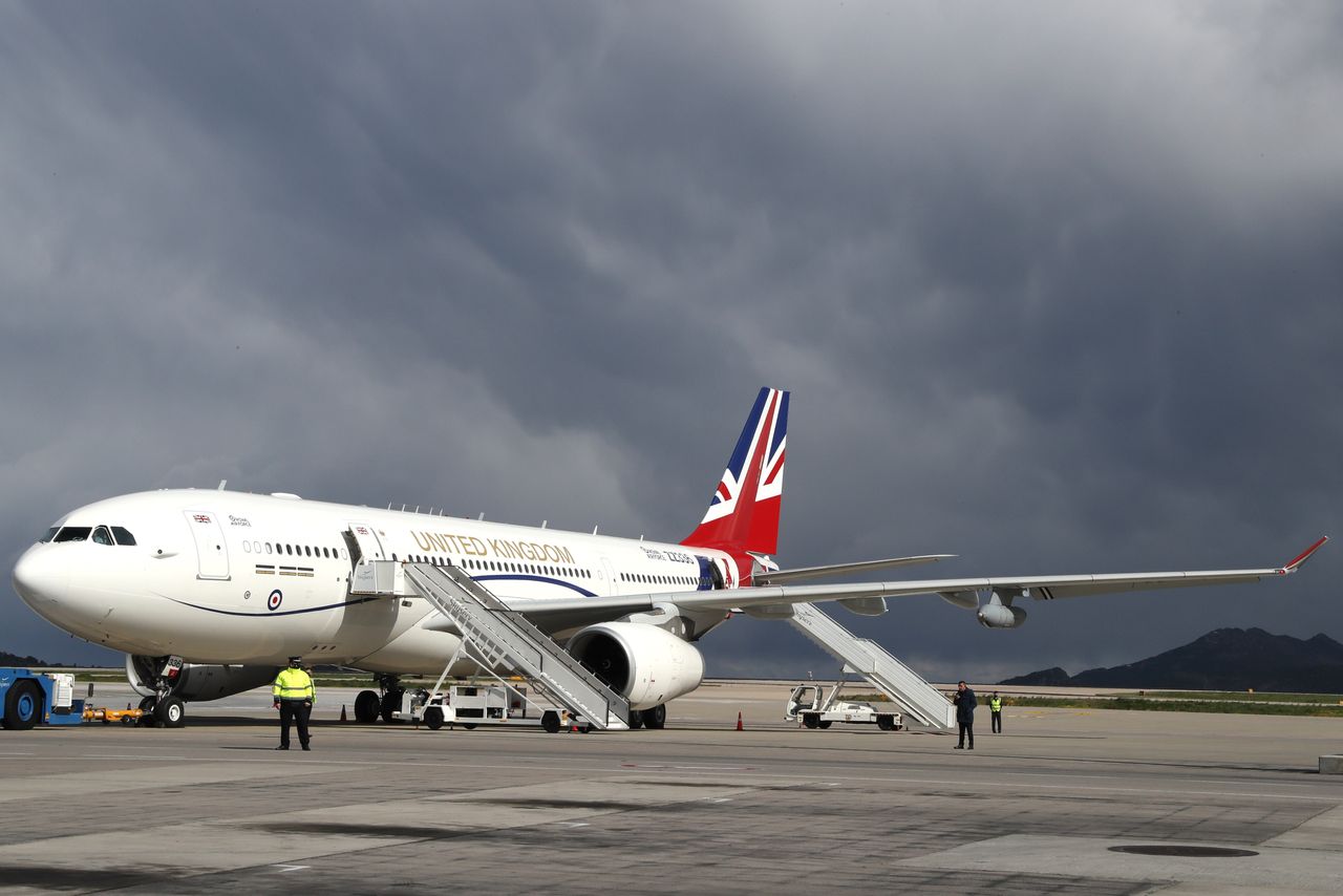 The RAF voyager was repainted with the Union Jack last year