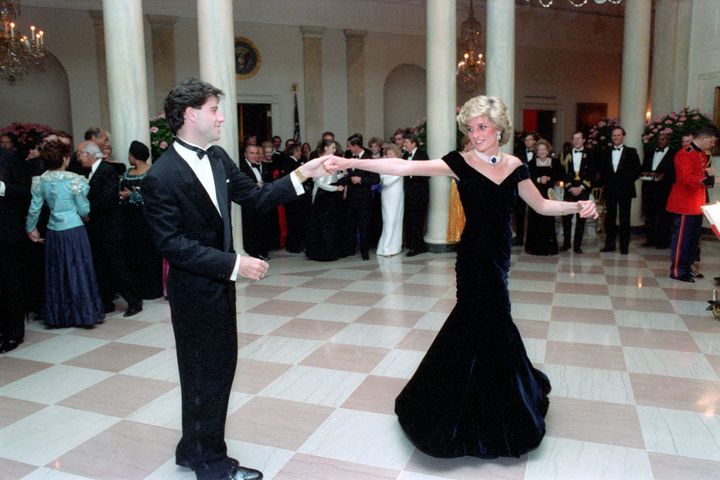 John Travolta and Princess Diana in 1985