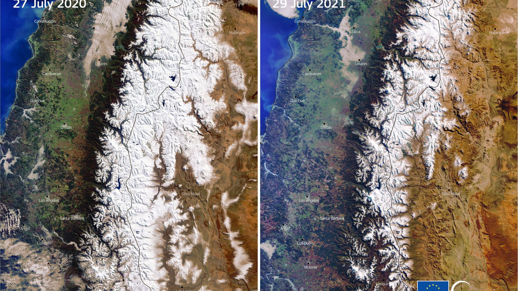 アンデス山脈の一部で雪がなくなる 2枚の写真が伝える気候変動の現実 ハフポスト World