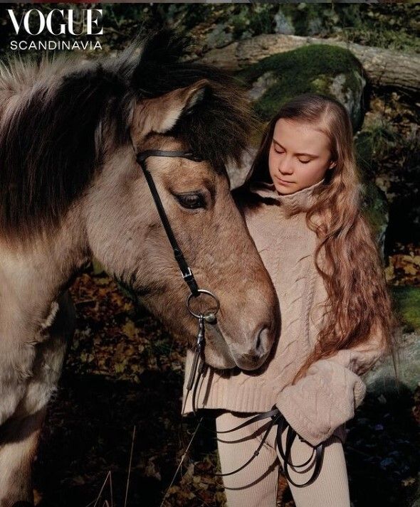 Από την φωτογράφιση της Τούνμπεργκ στο πρώτο εξώφυλλο της Σκανδιναβικής Vogue.