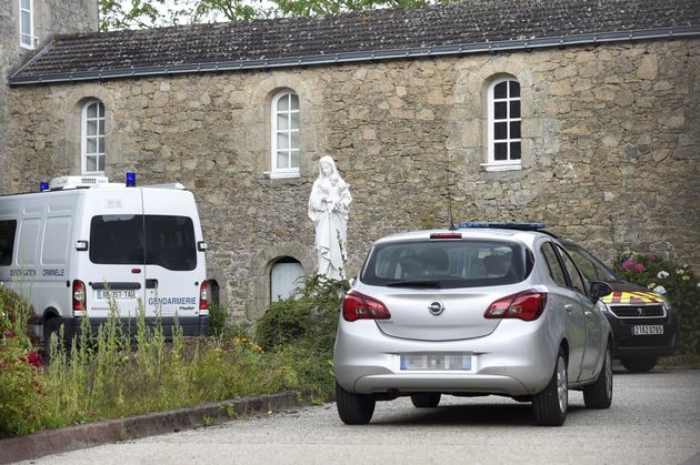 À Saint-Laurent-sur-Sèvre en Vendée, où a été tué le prêtre, le 9 août 2021.