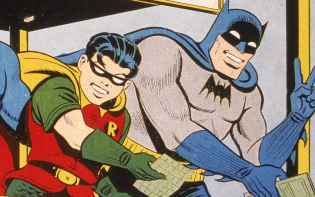 Le célèbre justicier et Batman, ici en couverture de l'un des premiers numéros.