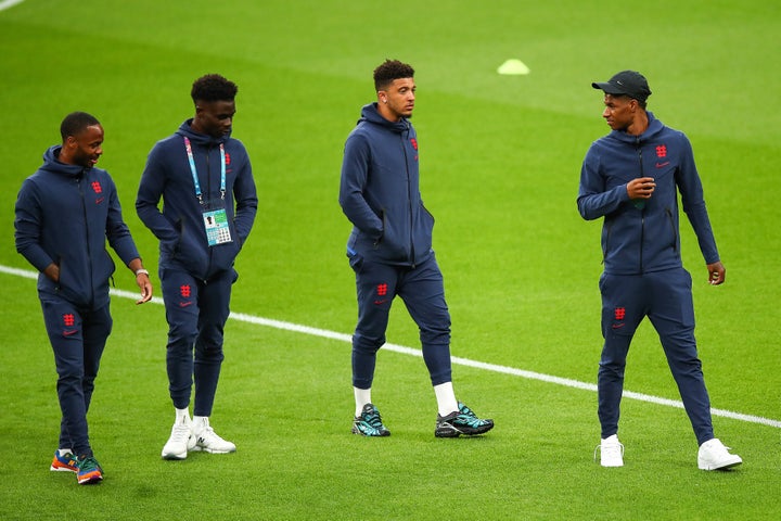 Racist abuse was targeted at England players through social media 