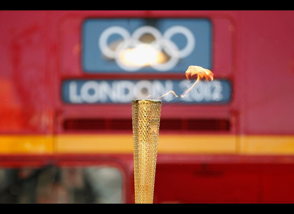 After 68 Days Travelling Around The UK The Olympic Torch Reaches Central London Ahead Of The Opening Ceremony