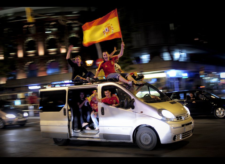 Supporters of the Spanish national footb
