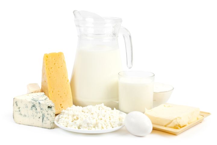 dairy products isolated on...