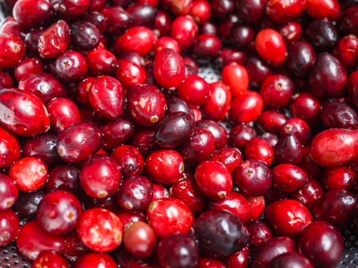 ripe red cranberries