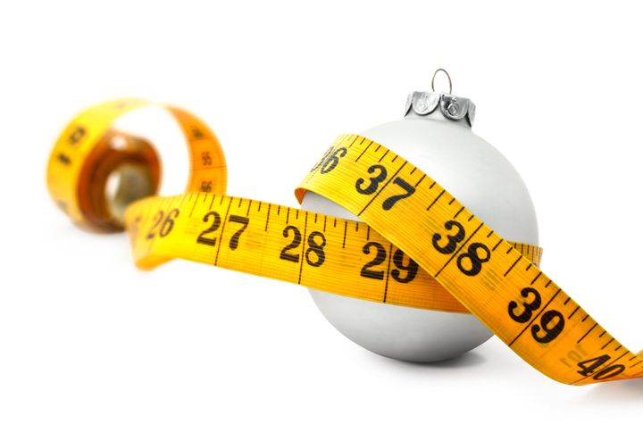 tape measure around a bauble...