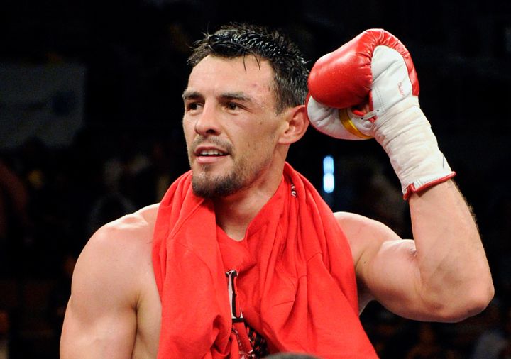 LAS VEGAS - JULY 31: Robert Guerrero celebrates his unanimous-decision victory over Joel Casamayor in their junior welterweight fight at the Mandalay Bay Events Center July 31, 2010 in Las Vegas, Nevada. (Photo by Ethan Miller/Getty Images)