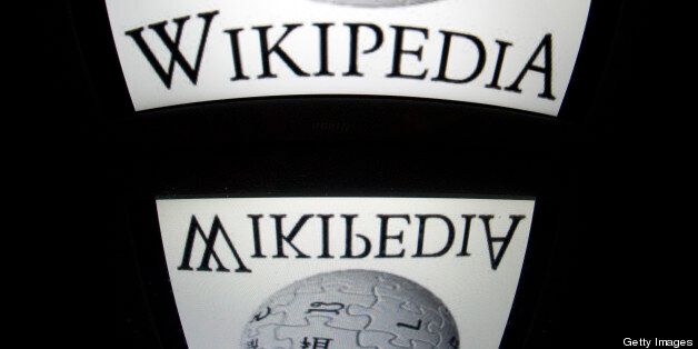 The 'Wikipedia' logo is seen on a tablet screen on December 4, 2012 in Paris. AFP PHOTO / LIONEL BONAVENTURE (Photo credit should read LIONEL BONAVENTURE/AFP/Getty Images)