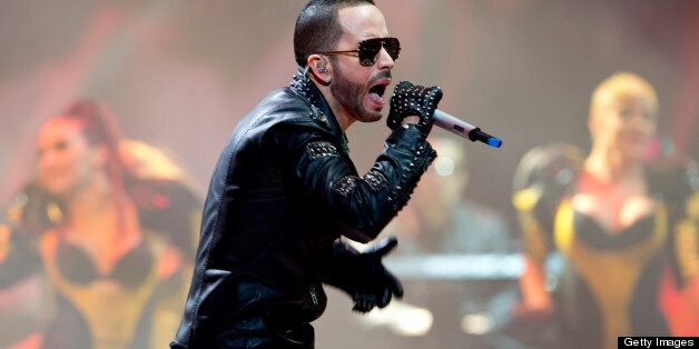 Yandel of the Wisin & Yandel perform during the 54th Vina del Mar International Song Festival on March 1, 2013 in Vina del Mar, Chile. AFP PHOTO/MARTIN BERNETTI (Photo credit should read MARTIN BERNETTI/AFP/Getty Images)