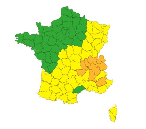 Orages et canicule: Météo France place 9 départements en vigilance orange