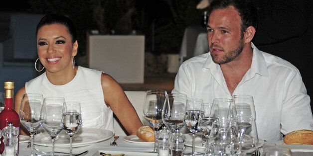 MARBELLA, SPAIN - AUGUST 03: Eva Longoria and her boyfriend Ernesto Arguello attend a charity dinner at Cafe del Mar on August 3, 2013 in Marbella, Spain. (Photo by Europa Press/Europa Press via Getty Images)