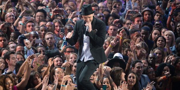 NEW YORK, NY - AUGUST 25: Justin Timberlake performs during the 2013 MTV Video Music Awards at the Barclays Center on August 25, 2013 in the Brooklyn borough of New York City. (Photo by Theo Wargo/WireImage)