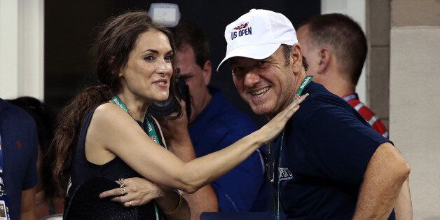 NEW YORK, NY - AUGUST 31: Winona Ryder and Kevin Spacey attend the 2013 US Open at USTA Billie Jean King National Tennis Center on August 31, 2013 in New York City. (Photo by Uri Schanker/WireImage)