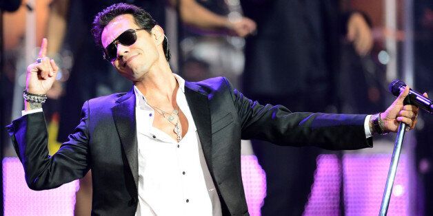 LAS VEGAS, NV - SEPTEMBER 13: Singer Marc Anthony performs at The Pearl concert theater at the Palms Casino Resort during his Vivir Mi Vida tour on September 13, 2013 in Las Vegas, Nevada. (Photo by Ethan Miller/Getty Images)