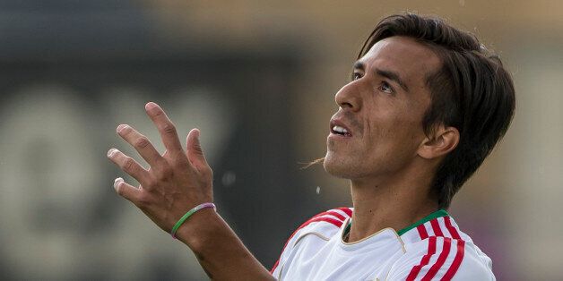 Lucas Lobos of the Mexican national football team takes part in a training session on October 07, 2013 in Mexico City. Mexico will face Panama next Friday 11 in a qualifiers round match of the World Cup 2014 in Brazil. AFP PHOTO/ OMAR TORRES (Photo credit should read OMAR TORRES/AFP/Getty Images)