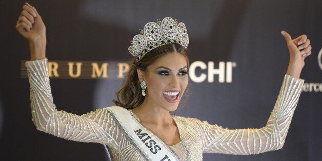 Miss Venezuela and Miss Universe 2013 Gabriela Isler celebrates during a press conference after the 2013 Miss Universe competition in Moscow on November 9, 2013. Gabriela Isler, a 25-year-old Venezuelan television presenter, was crowned Miss Universe in Moscow in a glittering ceremony. Judges including rock star Steven Tyler from Aerosmith picked the winner from a total of 86 contestants at the show, watched by several billion viewers around the world. AFP PHOTO / ALEXANDER NEMENOV (Photo credit should read ALEXANDER NEMENOV/AFP/Getty Images)
