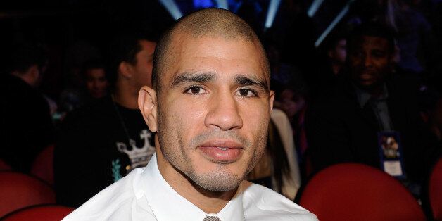 LAS VEGAS, NV - OCTOBER 12: Boxer Miguel Cotto attends the Bradley vs. Marquez fight co-sponsored by the Wynn Las Vegas at the Thomas & Mack Center on October 12, 2013 in Las Vegas, Nevada. (Photo by David Becker/WireImage)
