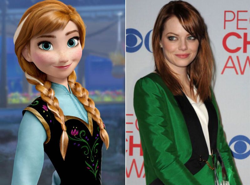 Anna ("Frozen") & Emma Stone