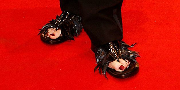 BERLIN, GERMANY - FEBRUARY 06: Tilda Swinton (shoe detail) attends 'The Grand Budapest Hotel' Premiere and opening ceremony during the 64th Berlinale International Film Festival at Berlinale Palast on February 6, 2014 in Berlin, Germany. (Photo by Andreas Rentz/Getty Images)