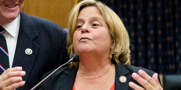 WASHINGTON, DC - MARCH 07: Ileana Ros-Lehtinen speaks during the Oxfam Sisters on the Planet Summit awards ceremony & reception at the Rayburn House Office Building on March 7, 2012 in Washington, DC. (Photo by Kris Connor/Getty Images)