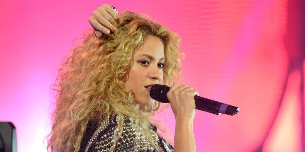 NEW YORK, NY - OCTOBER 09: (Exclusive Coverage) Shakira performs at special event for T-Mobile at Bryant Park on Wednesday, October 9, 2013 in New York City. (Photo by Kevin Mazur/WireImage for T-Mobile)