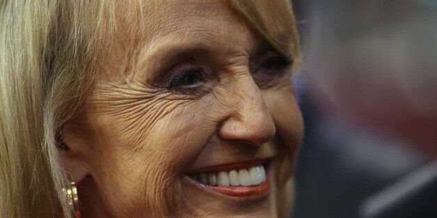 TAMPA, FL - AUGUST 28: Arizona Gov. Jan Brewer attends the Republican National Convention at the Tampa Bay Times Forum on August 28, 2012 in Tampa, Florida. Today is the first full session of the RNC after the start was delayed due to Tropical Storm Isaac. (Photo by Spencer Platt/Getty Images)