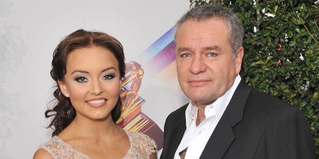 LAS VEGAS, NV - NOVEMBER 10: Actress Angelique Boyer (L) and Gustavo Santaolalla arrives at the 12th Annual Latin GRAMMY Awards held at the Mandalay Bay Resort & Casino on November 10, 2011 in Las Vegas, Nevada (Photo by Rodrigo Varela/WireImage)