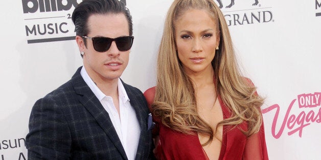 LAS VEGAS, NV - MAY 18: Actress/singer Jennifer Lopez and Casper Smart arrive at the 2014 Billboard Music Awards at the MGM G