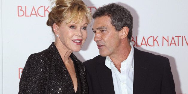 NEW YORK, NY - NOVEMBER 18: Actors Melanie Griffith and Antonio Banderas attend the 'Black Nativity' premiere at The Apollo Theater on November 18, 2013 in New York City. (Photo by Jim Spellman/WireImage)