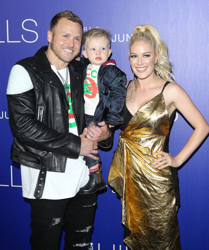 Heidi Montag with Spencer Pratt and their son Gunner at the premiere of MTV's "The Hills: New Beginnings" in 2019.