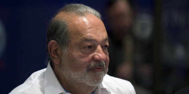 Mexican tycoon Carlos Slim attends the Broadband Commission for Digital Development meeting in Mexico City on March 17, 2013. AFP PHOTO/Yuri CORTEZ (Photo credit should read YURI CORTEZ/AFP/Getty Images)