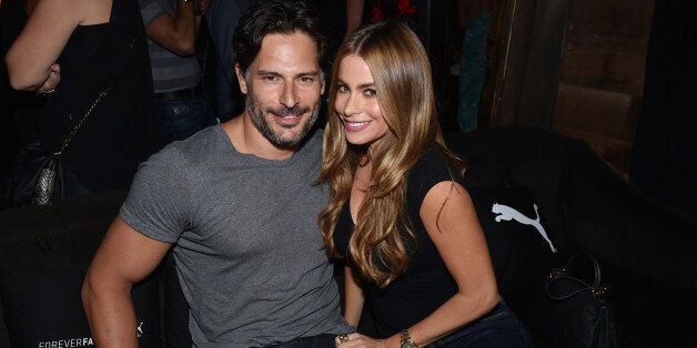 IMAGE DISTRIBUTED FOR PUMA - EXCLUSIVE - Joe Manganiello, left, and Sofia Vergara attend a private event at Hyde Lounge during the Justin Timberlake concert hosted by PUMA celebrating the brand's new Forever Faster campaign on Tuesday, Aug. 12, 2014, in Los Angeles. (Photo by John Shearer/Invision for PUMA/AP Images)