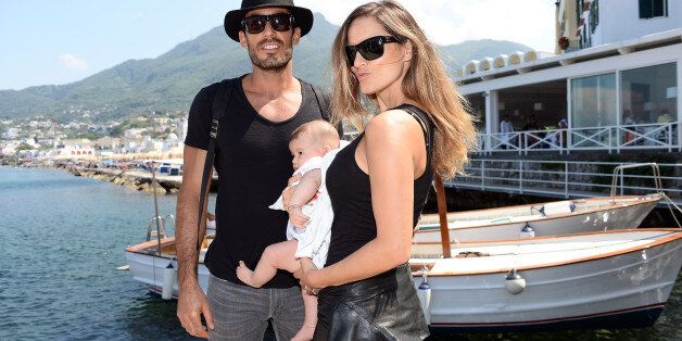 ISCHIA, ITALY - JULY 14: Singer Lola Ponce, Aaron Diaz and Erin Diaz arrive at Ischia Global Fest 2013 on July 14, 2013 in Ischia, Italy. (Photo by Venturelli/Getty Images)