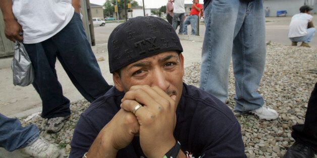 Pedro Delgado, an illegal immigrant from Monterrey, Mexico, pauses while talking about looking for work at the informal site where illegal immigrant workers gather in Dallas, Thursday, May 31, 2007. According to the men that come here daily, workers with no immigration documents are here because they cannot hold legal jobs. Delgado said of some of the employers, "Sometimes they want a slave, not a worker." (AP Photo/LM Otero)