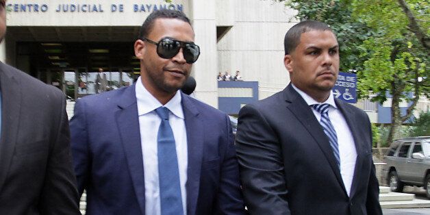 BAYAMON, PUERTO RICO - NOVEMBER 05: Don Omar appears in court on domestic violence charges at Centro Judicial de Bayamon on November 5, 2014 in Bayamon, Puerto Rico. (Photo by GV Cruz/WireImage)