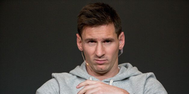 ZURICH, SWITZERLAND - JANUARY 12: FIFA Ballon d'Or nominee Lionel Messi of Argentina and FC Barcelona attends a press conference prior to the FIFA Ballon d'Or Gala 2014 at the Kongresshaus on January 12, 2015 in Zurich, Switzerland. (Photo by Philipp Schmidli/Getty Images)