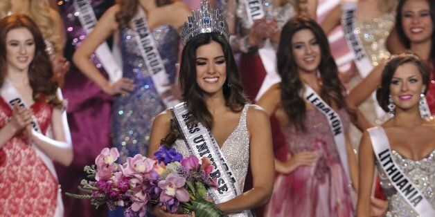 MIAMI, FL - JANUARY 25: Miss Colombia Paulina Vega is crowned Miss Universe 2015 onstage during The 63rd Annual Miss Universe Pageant at Florida International University on January 25, 2015 in Miami, Florida. (Photo by Alexander Tamargo/Getty Images)