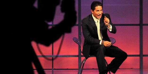 After facing wife-beating charges and a bitter divorce, former Univision anchor Fernando del Rincon is now hosting Mega-TV's 'Paparazzi' show. (Photo by Marice Cohn Band/Miami Herald/MCT via Getty Images)